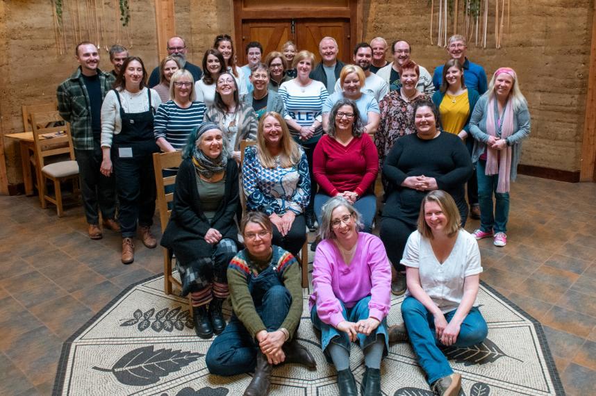 The Open Doors and National Civil War Centre teams pose with volunteers for a group photograph